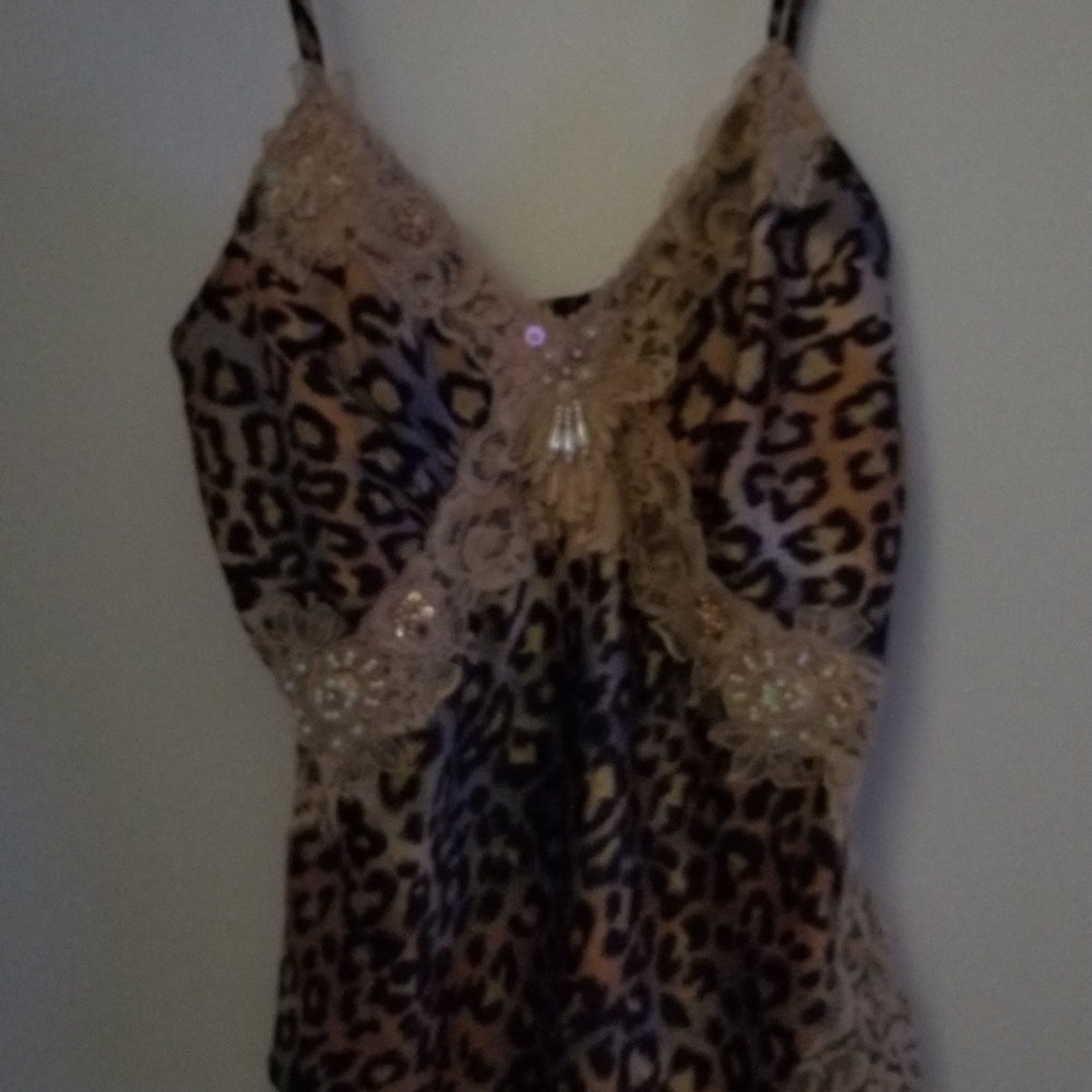 Leopard & lace cami